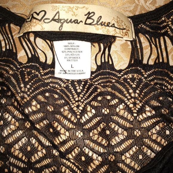 Agua Blues L Lace Back Sleeveless Straps Women's Top.Condition: Excellent - Picture 2 of 5